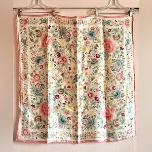 Smithsonian Chinese Floral Silk Scarf NIB NWOT 1990s
